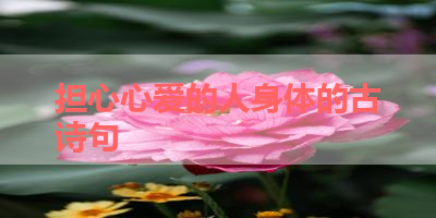 担心心爱的人身体的古诗句 