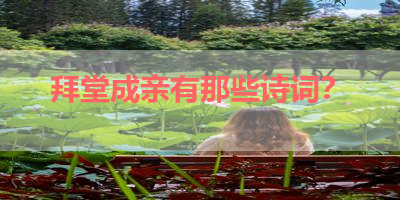 拜堂成亲有那些诗词？ 