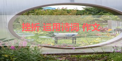 挫折 运用诗词 作文 