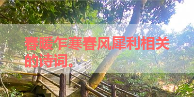 春暖乍寒春风犀利相关的诗词。 
