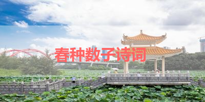 春种数子诗词 