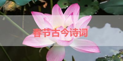春节古今诗词 