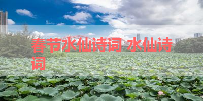 春节水仙诗词 水仙诗词