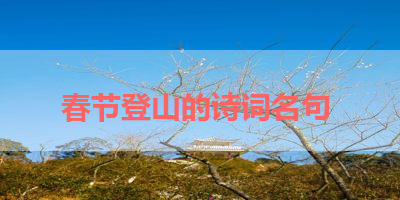 春节登山的诗词名句 