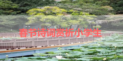 春节诗词赏析小学生 