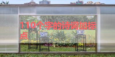 110个字的诗词加标点 