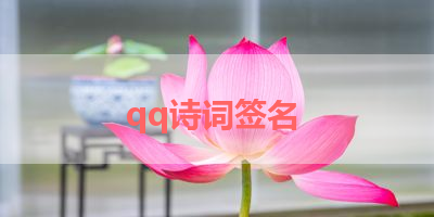 qq诗词签名 