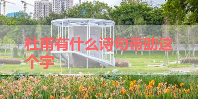 杜甫有什么诗句带助这个字 