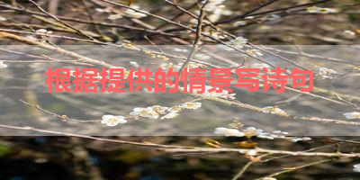 根据提供的情景写诗句 