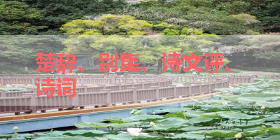 楚辞、别集、诗文评、诗词 