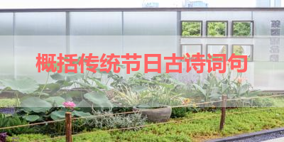 概括传统节日古诗词句 