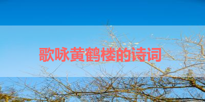 歌咏黄鹤楼的诗词 