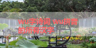 wu字诗词 wu拼音的所有汉字