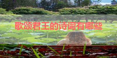 歌颂君王的诗词有哪些 