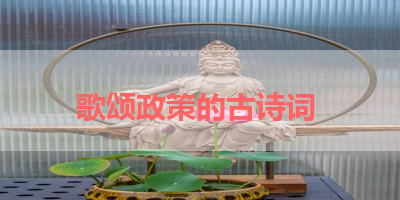 歌颂政策的古诗词 