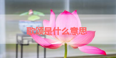 歌颂是什么意思 