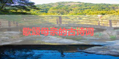 歌颂母亲的古诗词 