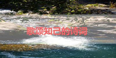 歌颂知己的诗词 