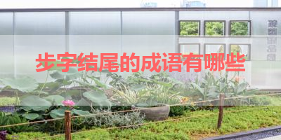 步字结尾的成语有哪些 