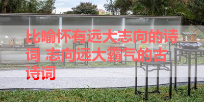 比喻怀有远大志向的诗词 志向远大霸气的古诗词