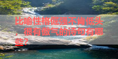 比喻性格倔强不肯低头，很有傲气的诗句有哪些？ 