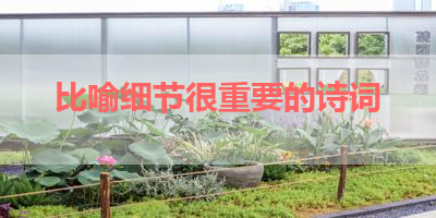 比喻细节很重要的诗词 