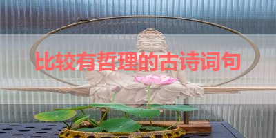 比较有哲理的古诗词句 
