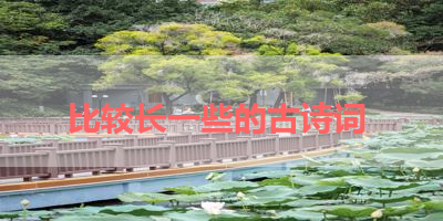 比较长一些的古诗词 