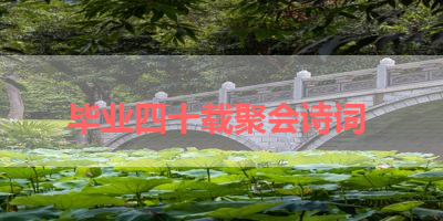 毕业四十载聚会诗词 