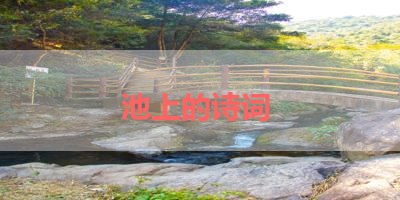 池上的诗词 