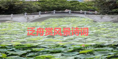 泛舟赏风景诗词 