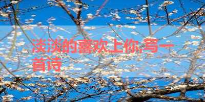 淡淡的喜欢上你,写一首诗 