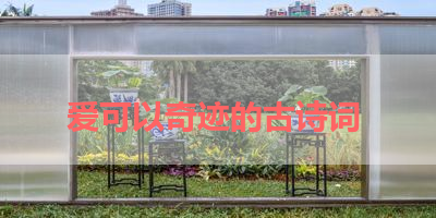 爱可以奇迹的古诗词 