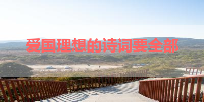 爱国理想的诗词要全部 