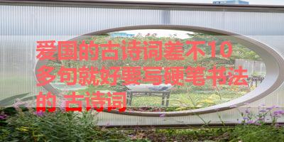 爱国的古诗词差不10多句就好要写硬笔书法的 古诗词