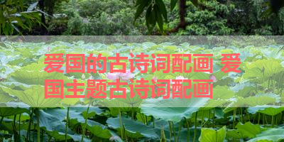 爱国的古诗词配画 爱国主题古诗词配画