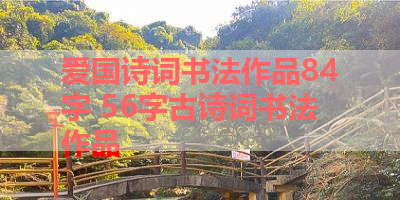 爱国诗词书法作品84字 56字古诗词书法作品