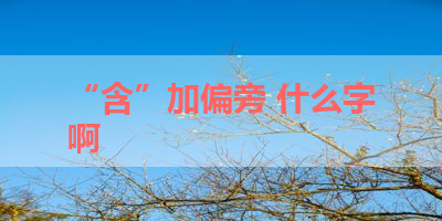 “含”加偏旁 什么字啊 
