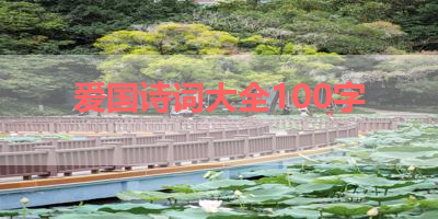 爱国诗词大全100字 