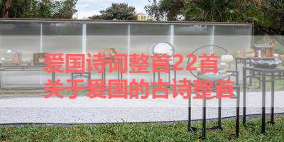 爱国诗词整首22首 关于爱国的古诗整首 