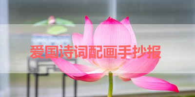 爱国诗词配画手抄报 