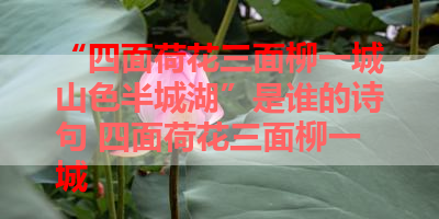 “四面荷花三面柳一城山色半城湖”是谁的诗句 四面荷花三面柳一城