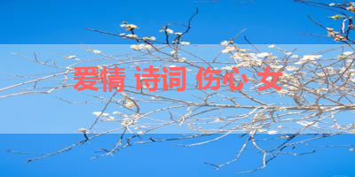 爱情 诗词 伤心 女 
