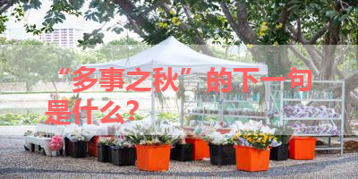 “多事之秋”的下一句是什么？ 