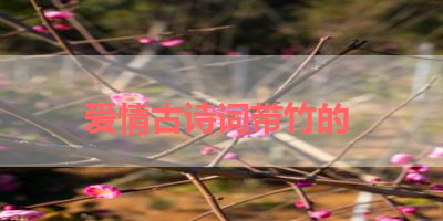 爱情古诗词带竹的 