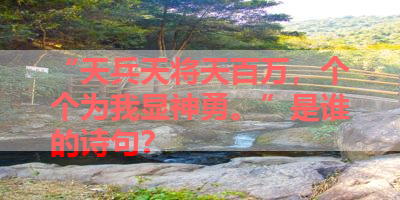 “天兵天将天百万，个个为我显神勇。”是谁的诗句？ 