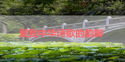 爱我中华诗歌的韵脚 