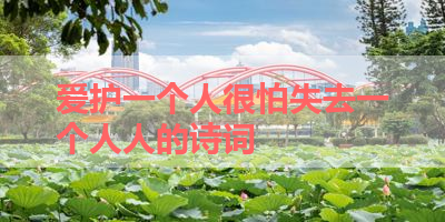 爱护一个人很怕失去一个人人的诗词 