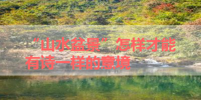 “山水盆景”怎样才能有诗一样的意境 