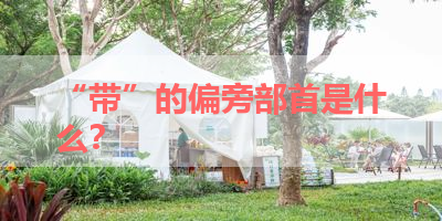 “带”的偏旁部首是什么？ 